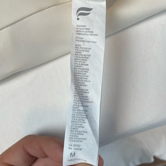 Fabletics On-The-Go Built-In Bra Dress in Egret Size Medium - Picture 6 of 7